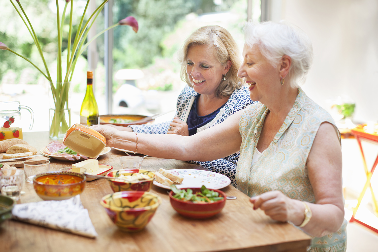 difference between long-term care and retirement residence - Ladies Having Lunch